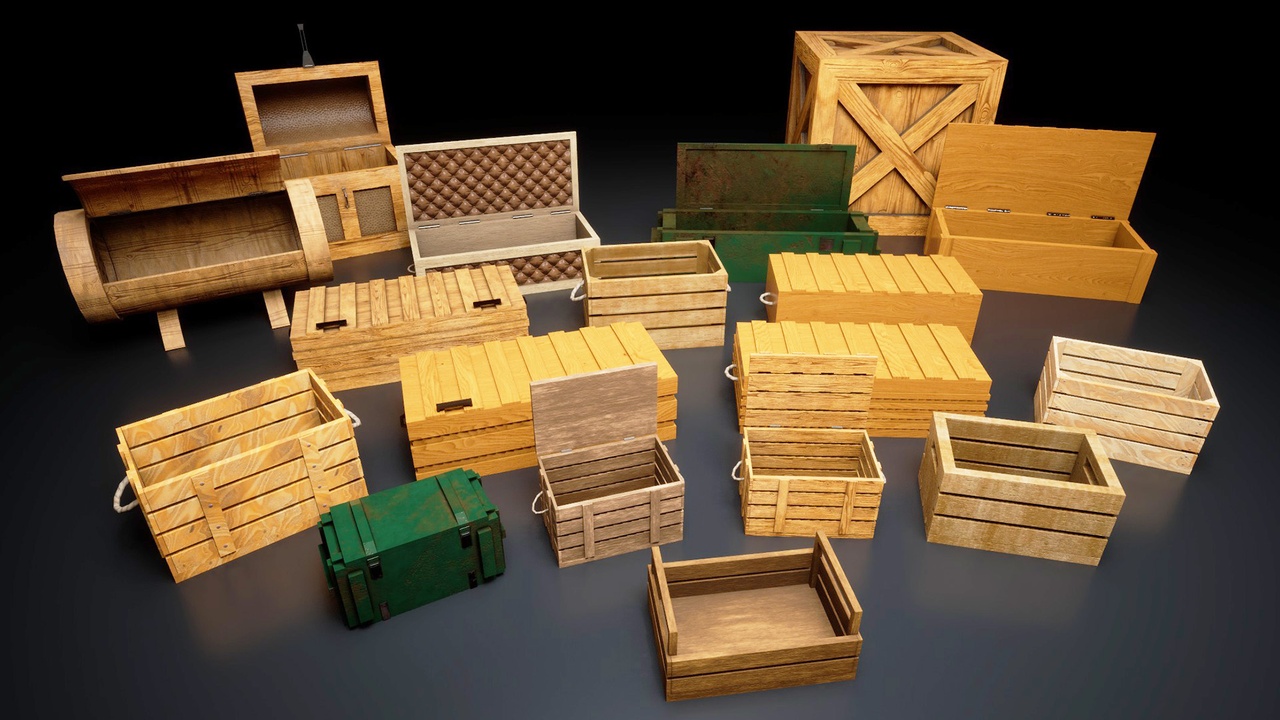 Media 1 for listing Box 01 - Realistic 4K PBR Mesh Bundle