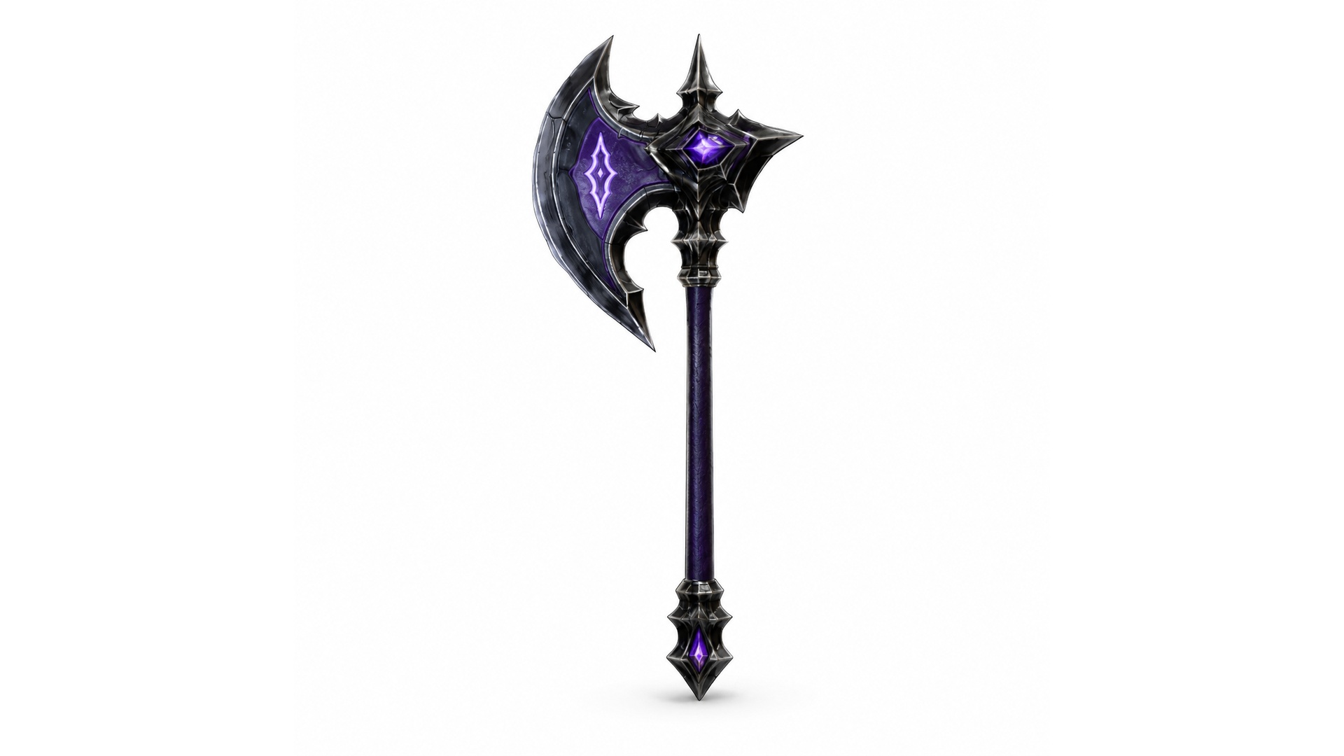 Void Knight Battle Axe - Gothic Fantasy Weapon 3D asset preview