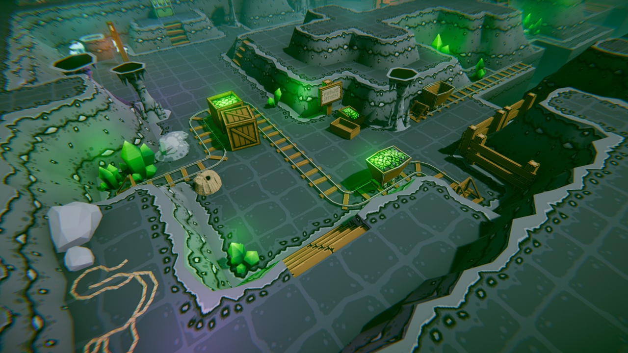 Media 1 for listing Deepstone Caves - Retro Lowpoly Modular Kit for Pixel-Art Dungeons