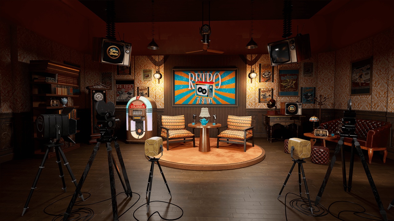Retro TV Studio 2., image size:1280x720