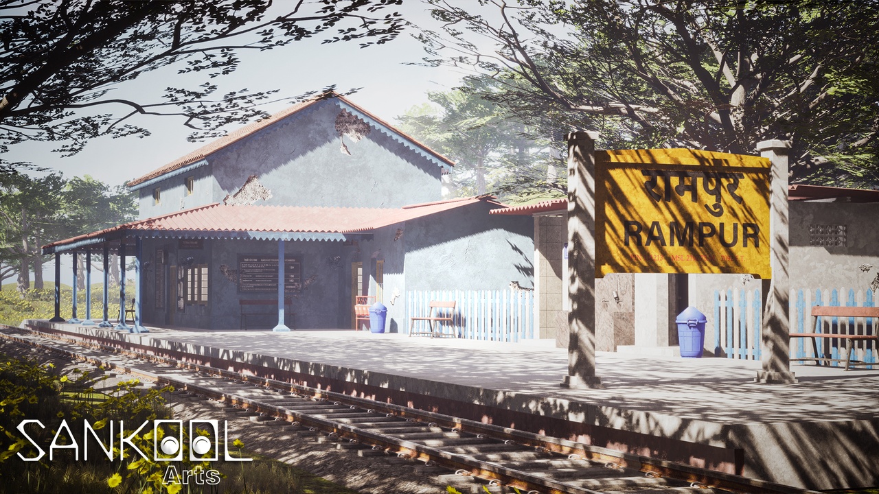 Media 1 for listing Indian Railway Platform - Indian Gameready Asset Pack (Unreal Engine Only)