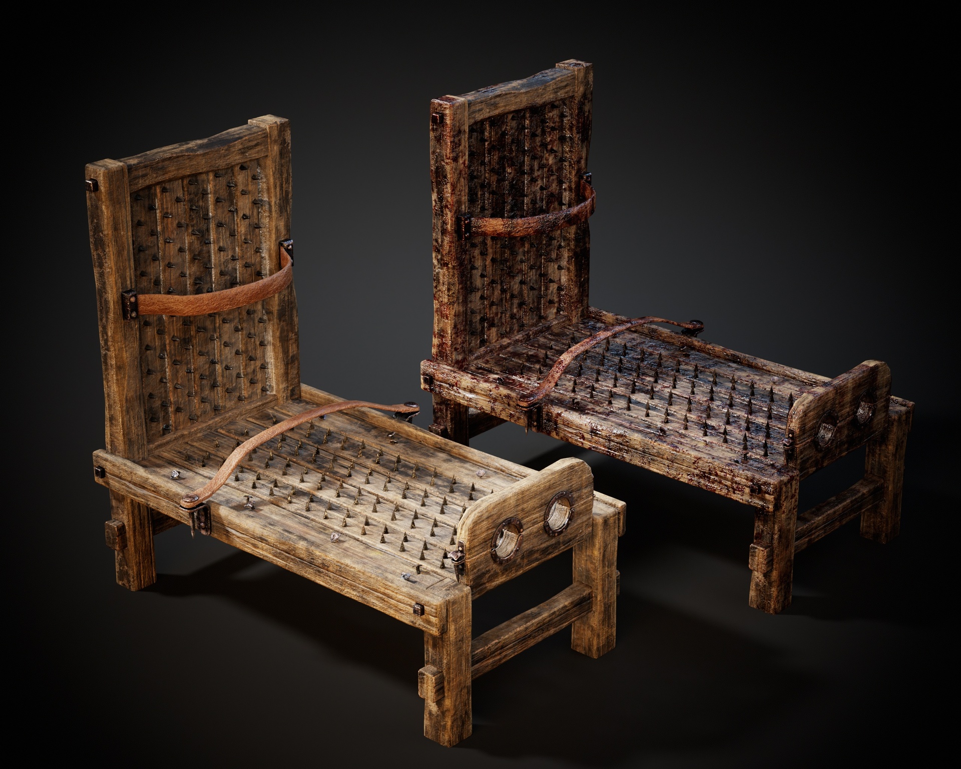 Media 1 for listing Medieval Spiked Stock Bed