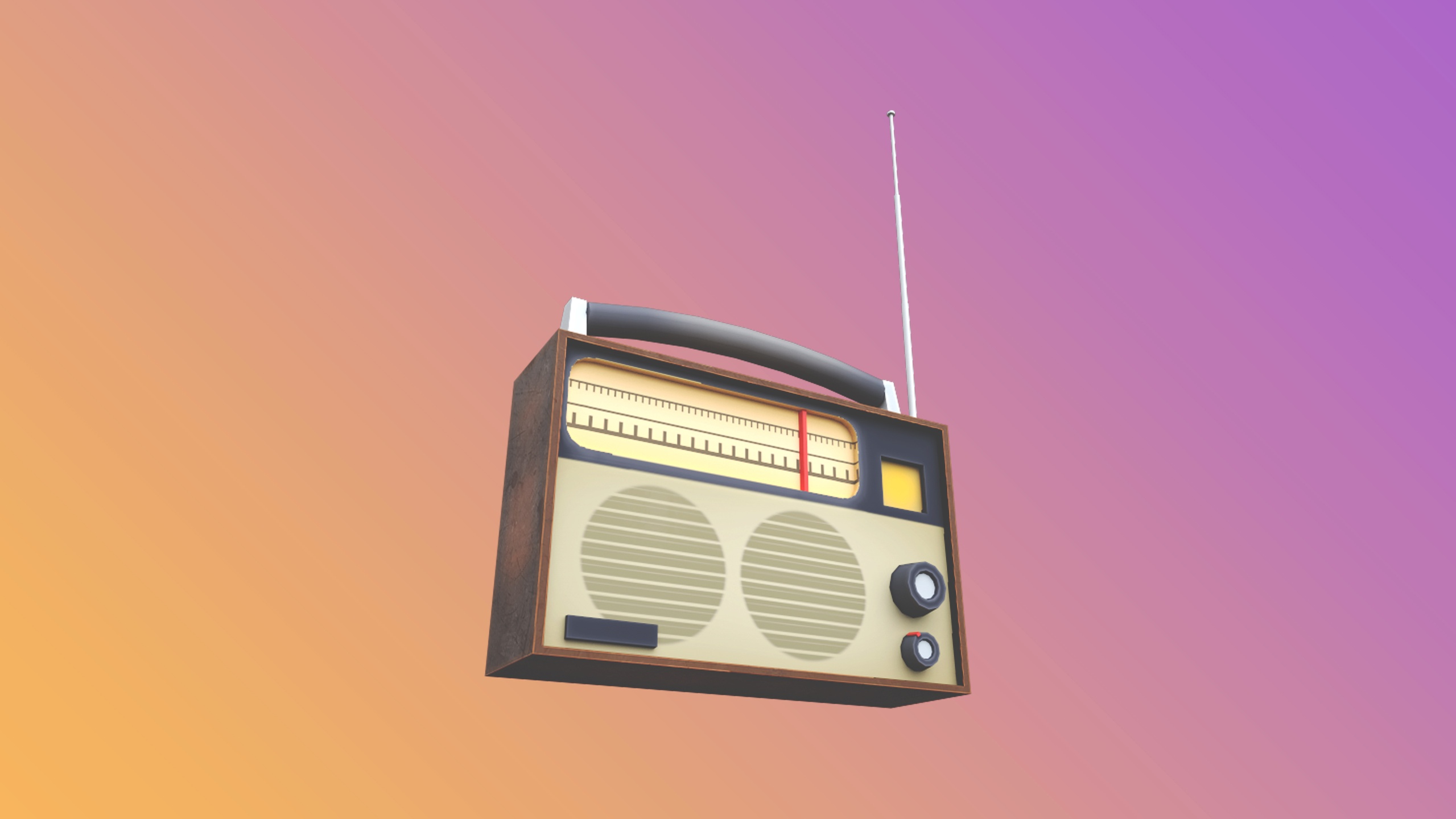 Media 1 for listing Stylized Radio - Low Poly