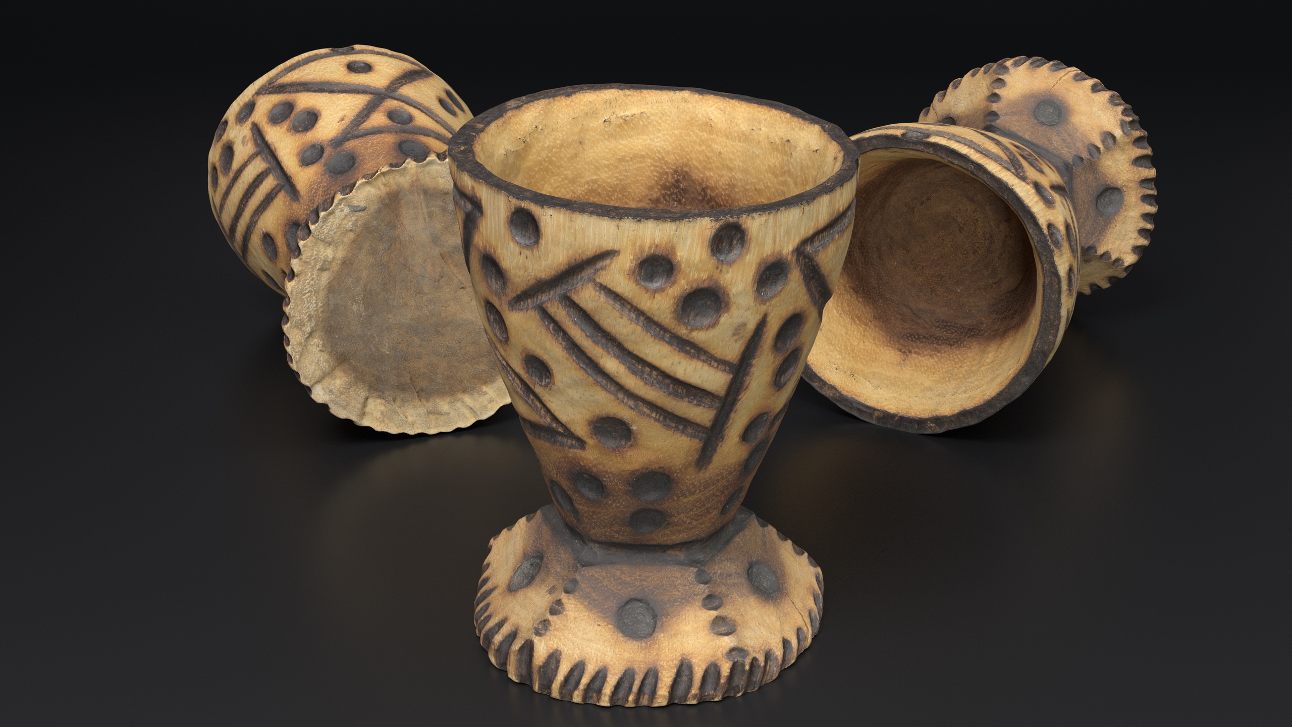 Media 1 for listing Primitive Tribal Wooden Goblet