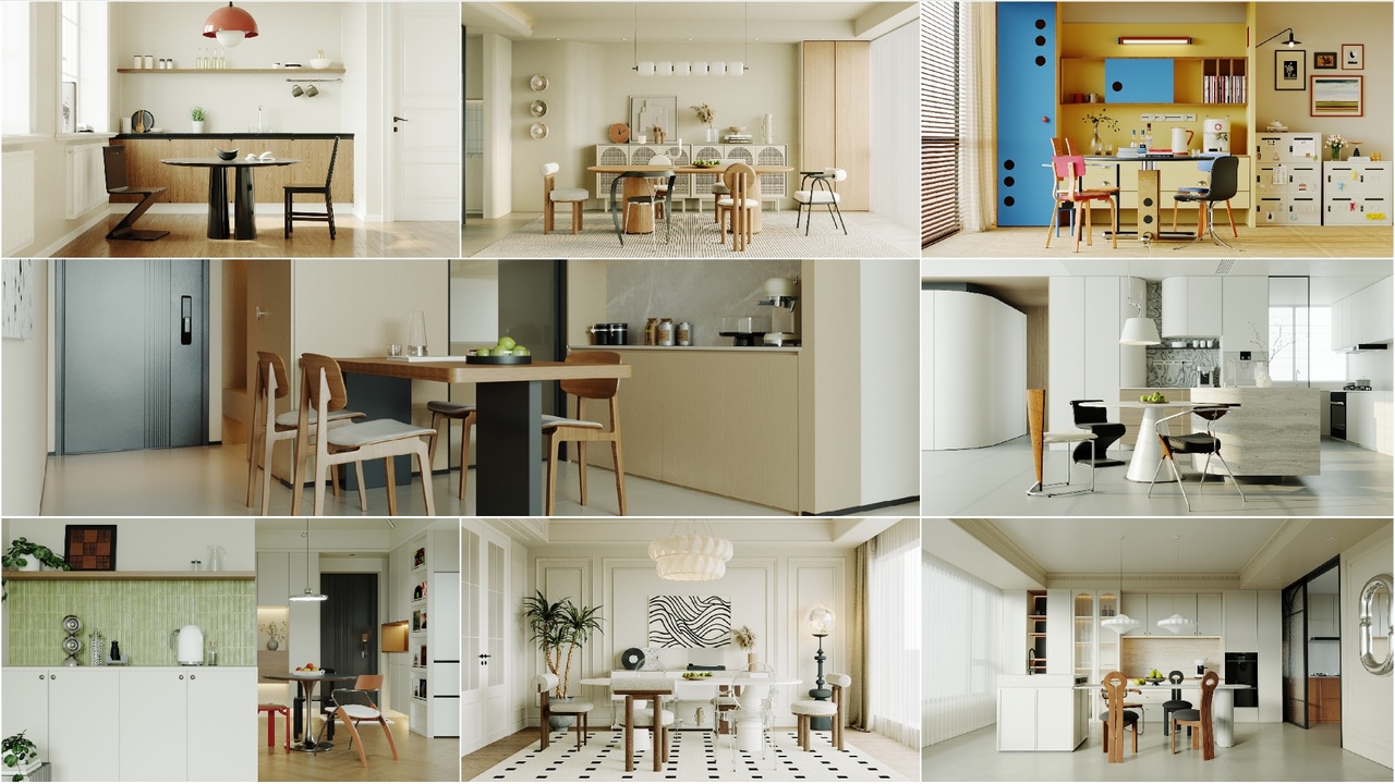 Media 1 for listing Dining Room Bundle 02 - 8 Scenes