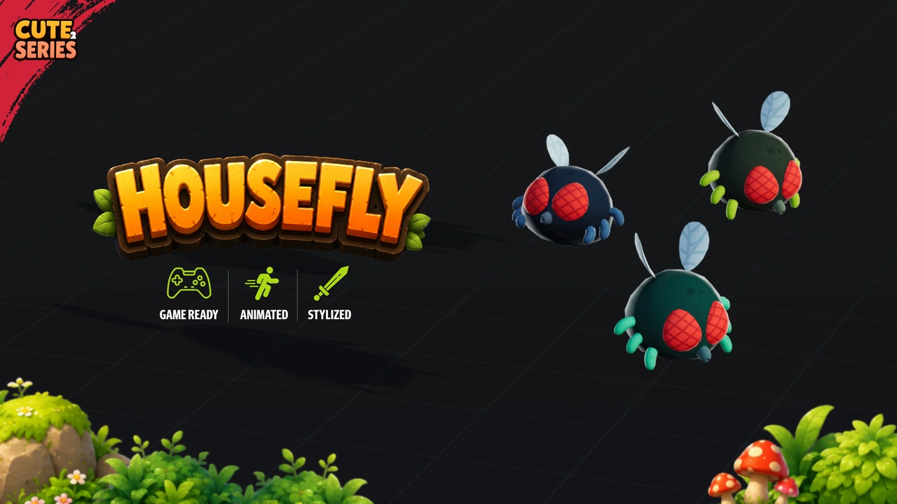 Media 1 for listing Housefly Cute Series