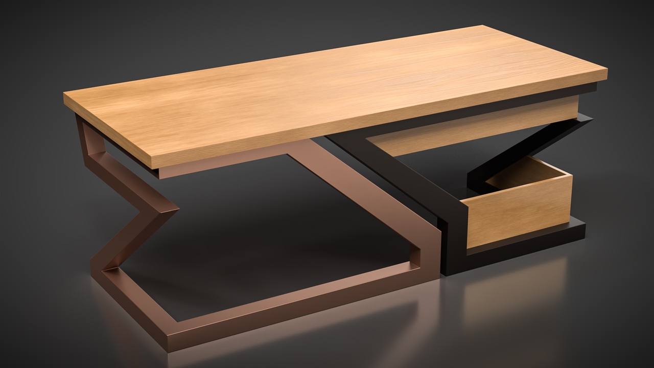 Media 1 for listing Modern Z Leg Designer Table Minimalist Office & Home Furniture