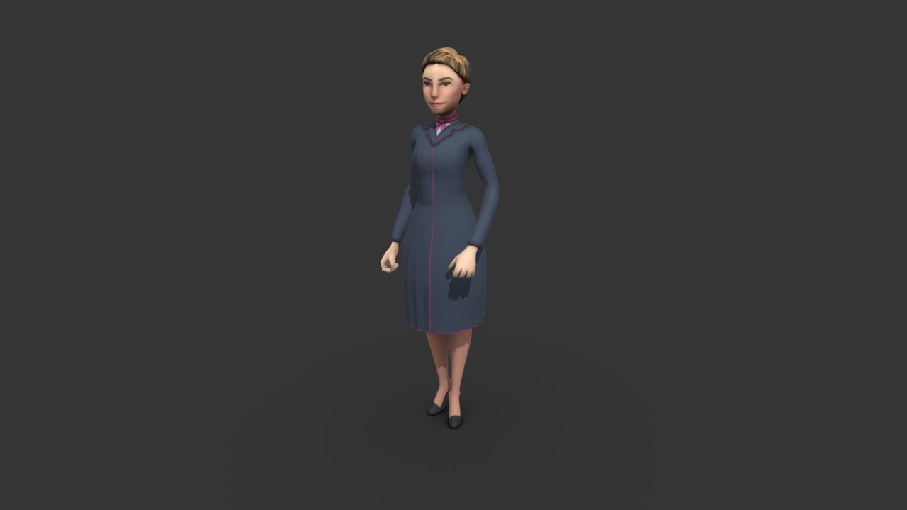 Media 1 for listing Character Attendant Lowpoly rigged