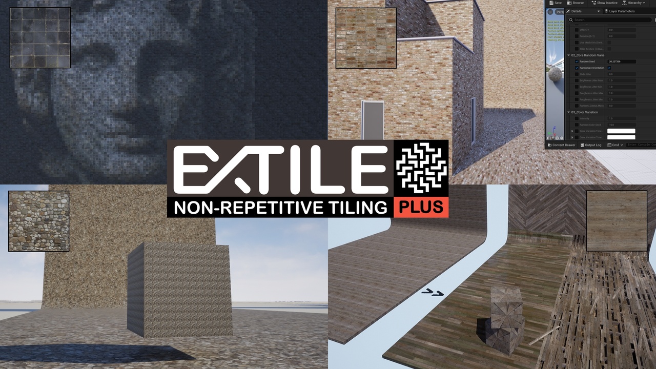Media 1 for listing EXTILE PLUS -Ultimate Non-Tiling Material Toolkit for Unreal Engine Environments
