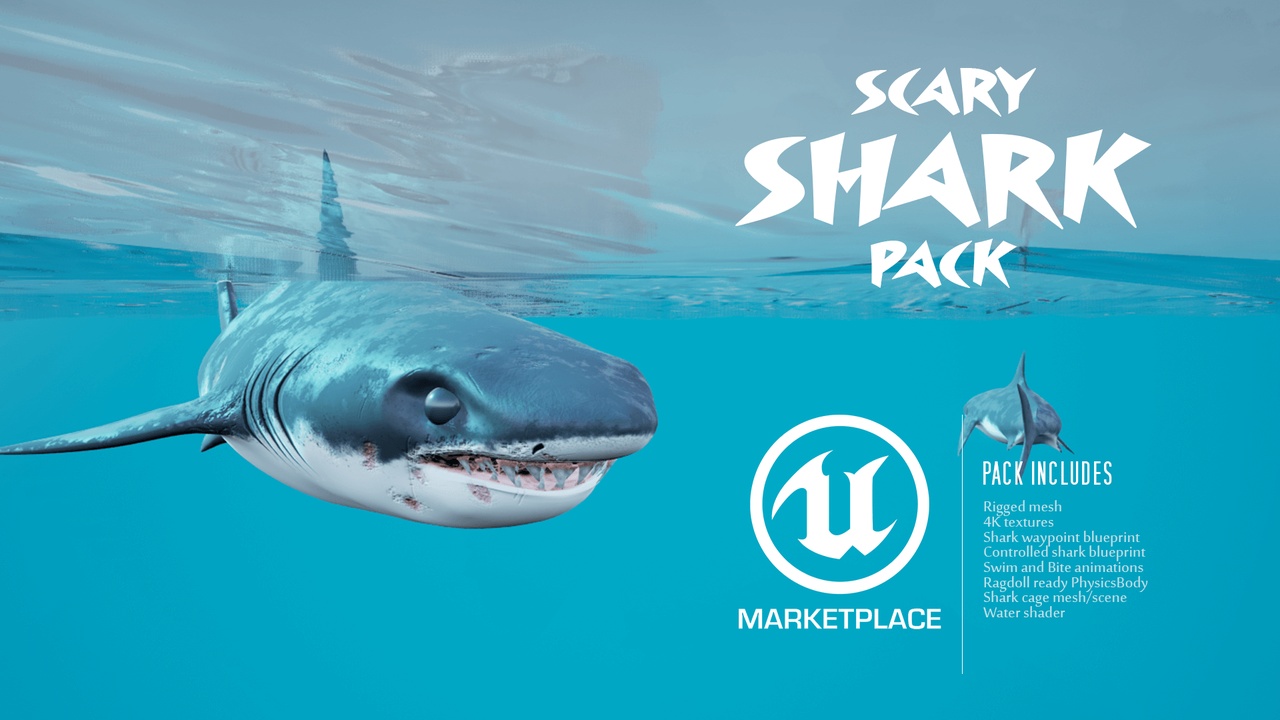 Media 1 for listing Scary Shark Assets