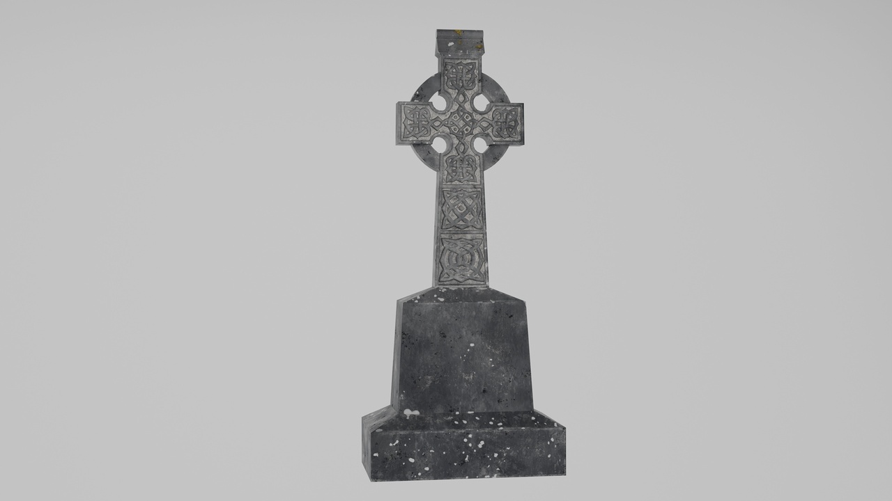 Media 1 for listing Irish Celtic Gravestone Cross Monument