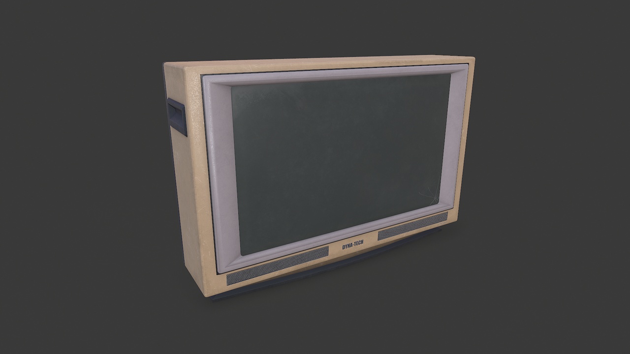 Media 1 for listing Old Retro Vintage Flat Screen CRT TV Low-poly PBR