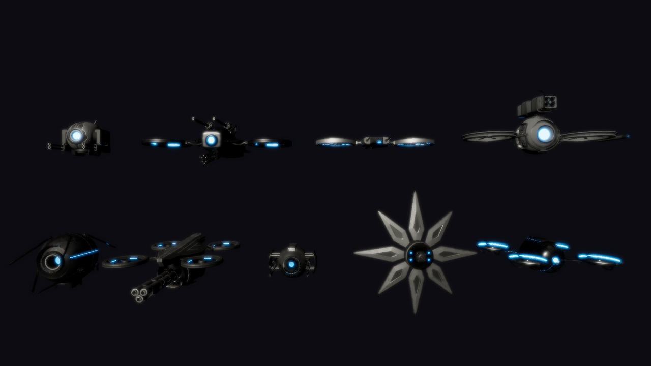 Media 1 for listing Sci-Fi Combat Drones Pack
