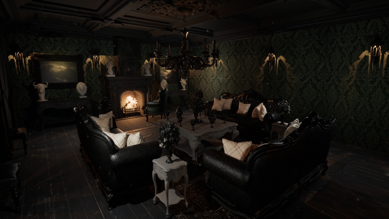 Media 1 for listing Vaelis Dark Gothic Victorian Manor Complete Mansion with Library Kitchen Bedroom