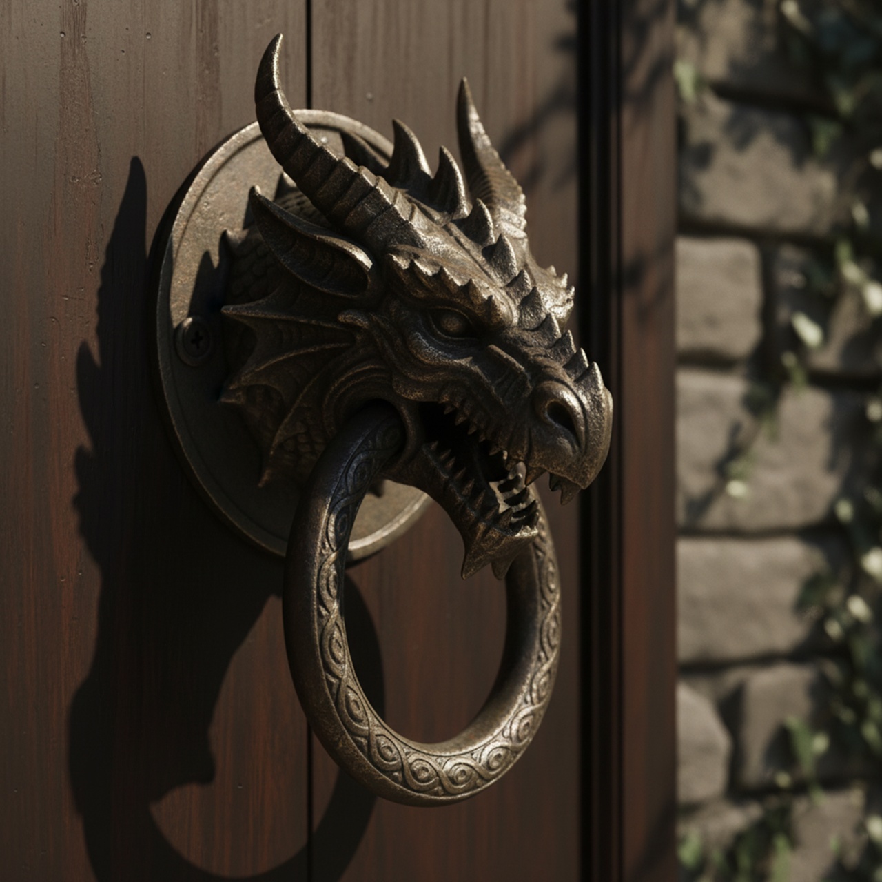 Media 1 for listing dragon Head Door Knocker