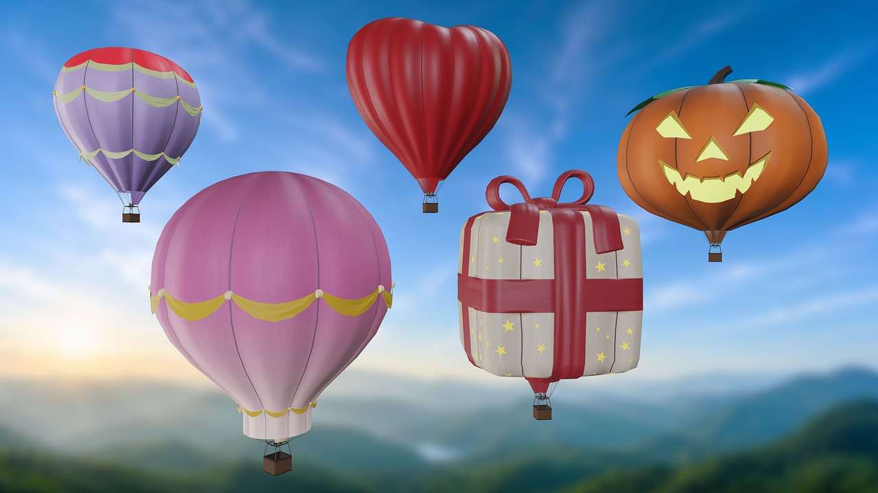 Media 1 for listing Hot Air Balloons - Pack of 5