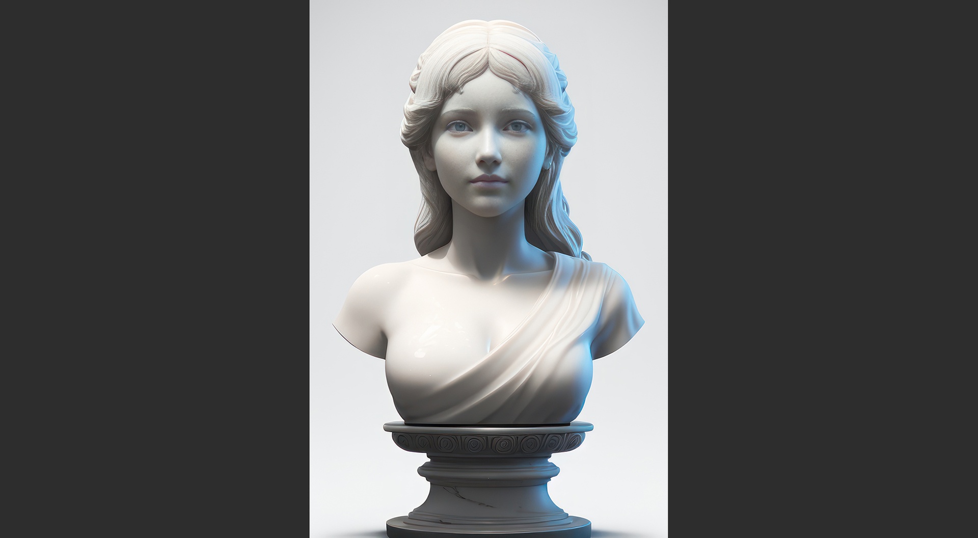 Media 1 for listing 037  High Detail Male Head White Model High Poly Art Sculpture print model