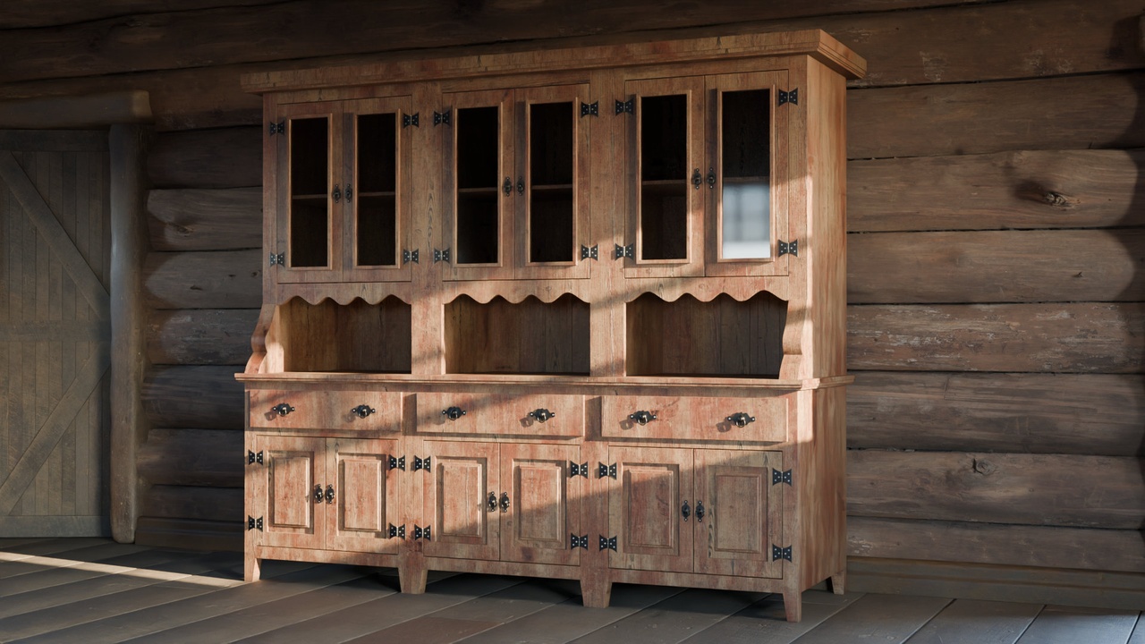 Media 1 for listing Large Rustic Cabinet - High-Quality Country Furniture