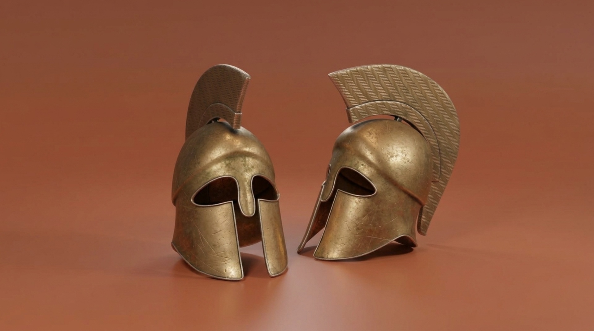 Media 1 for listing Ancient Greek Corinthian Helmet with Crest - Low-Poly 3D Model