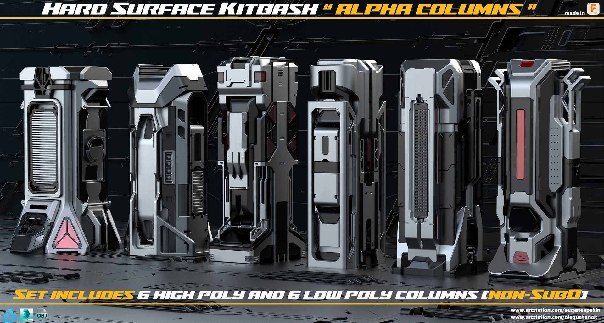 Media 1 for listing Kitbash Sсi-fi Columns "Alpha"