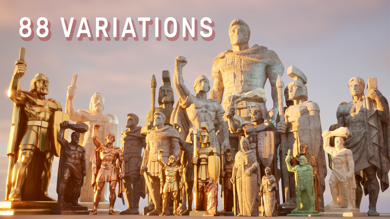 Media 1 for listing KE Statues - Classic + Stylized