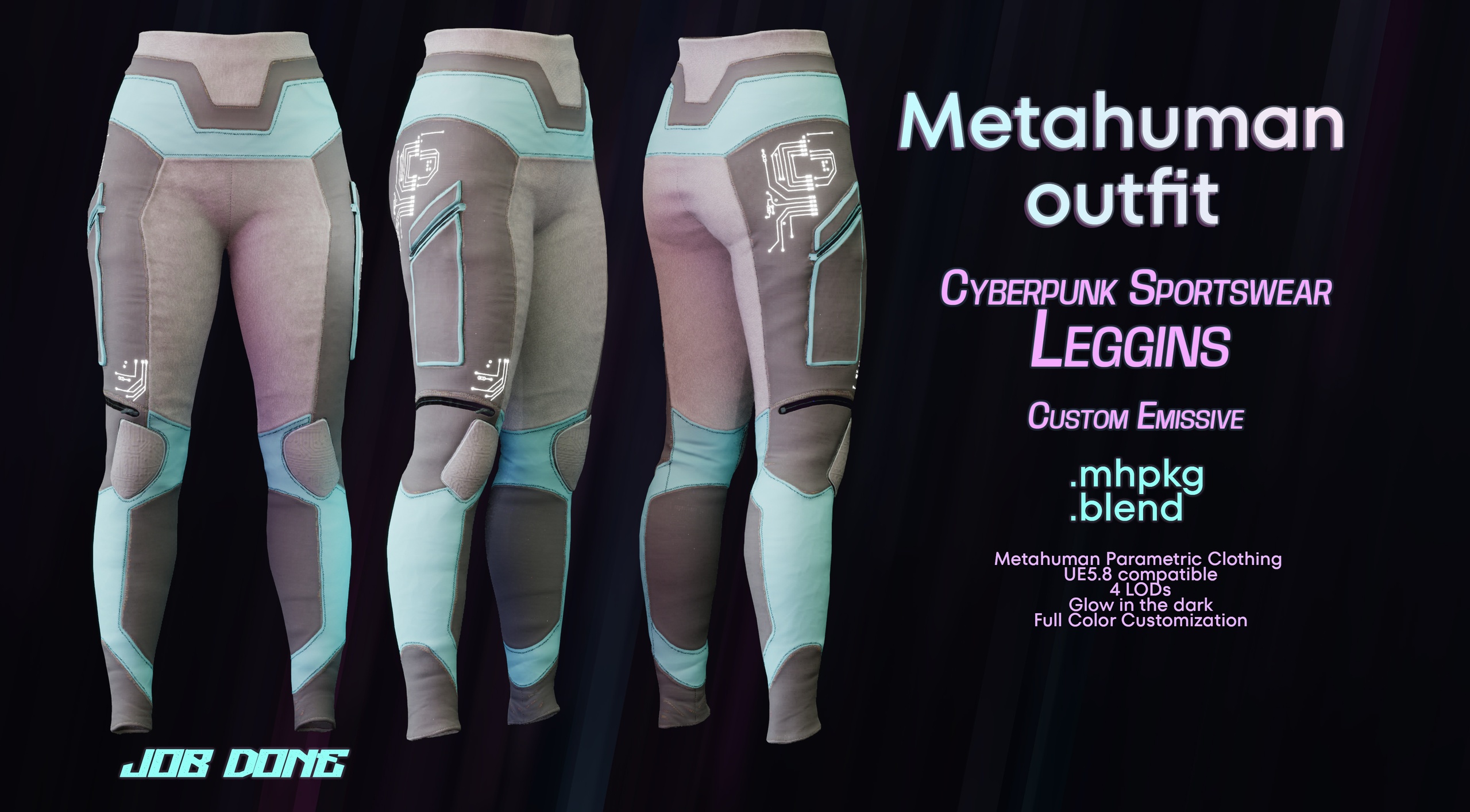 Media 1 for listing Cyberpunk Sportswear Leggings