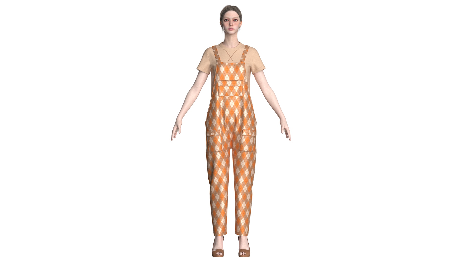 Media 1 for listing Girls Fashion Striped Apron - Outfit | High Poly