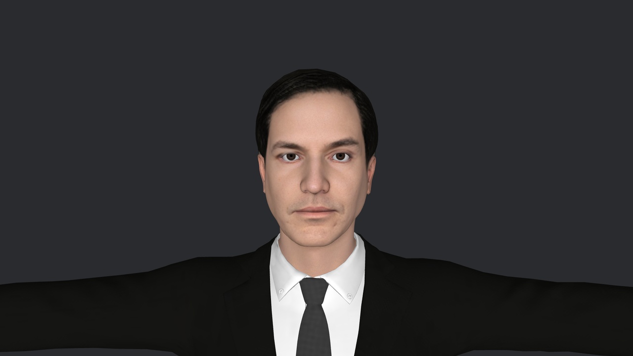 Media 1 for listing Marco Rubio V2 Hyper Realistic Full Body Fully Rigged 3D Character