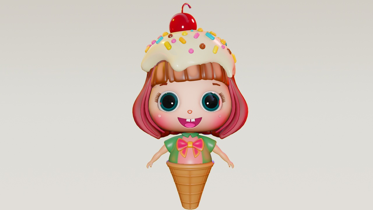 Media 1 for listing Cartoon IceCream Girl