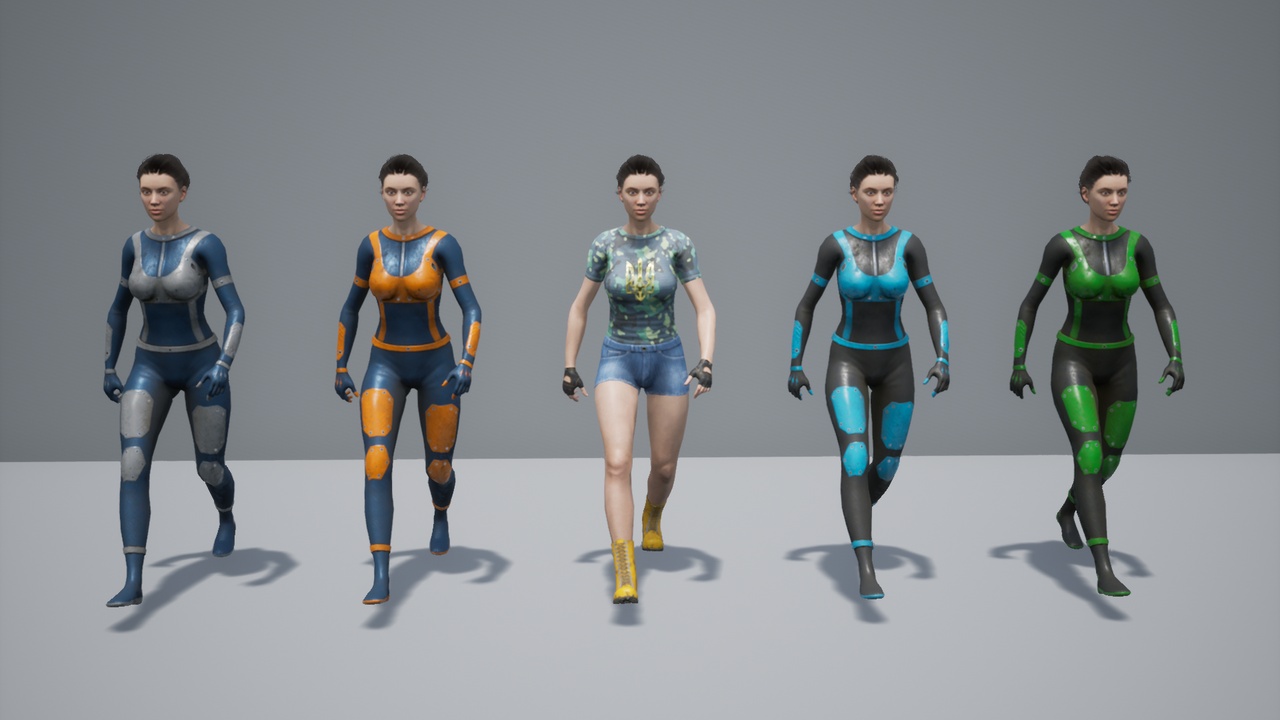 Media 1 for listing Cyber Girl Sci-Fi Modular Character