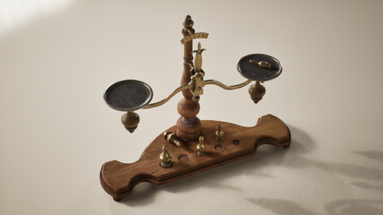 Media 1 for listing Antique Balance Scale - PBR Game Ready