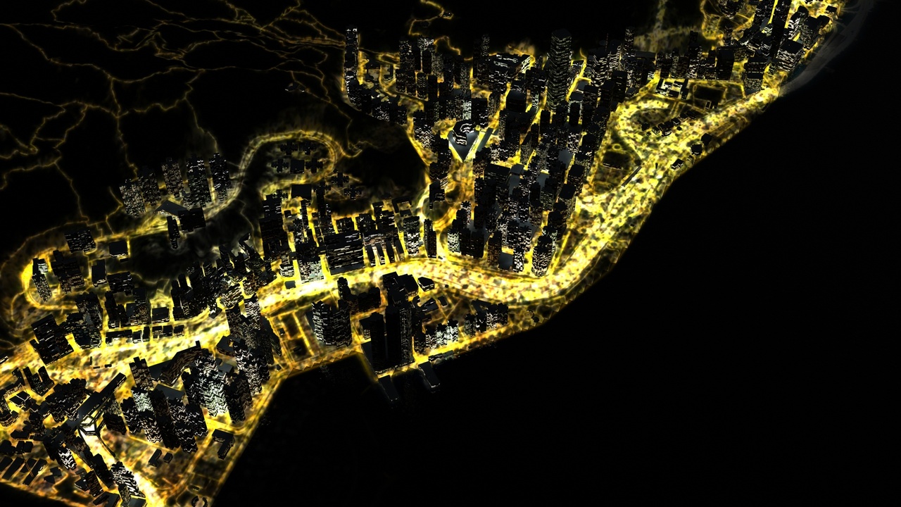 Media 1 for listing Hong Kong Night Time Asian City 3D Model