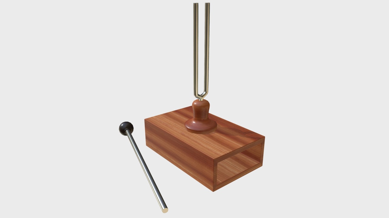 Media 1 for listing Tuning fork on resonator box