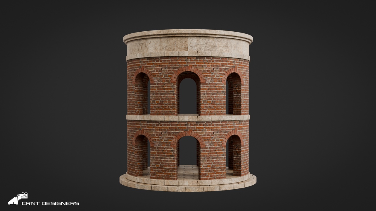 Media 1 for listing Medieval Brick Tower Ruin - UE4 And UE5 Optimized - Lowpoly 3D model