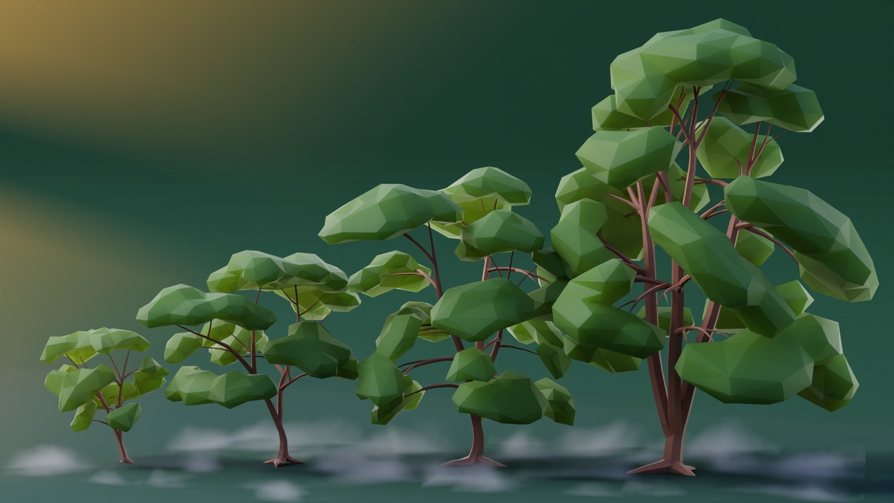 Multimedia 1 para anuncio Low Poly Trees