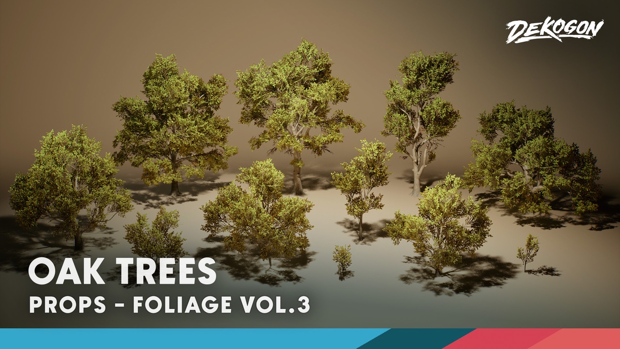 商品 Foliage VOL.3 - Oak Trees (Nanite and Low Poly) 的媒体 1