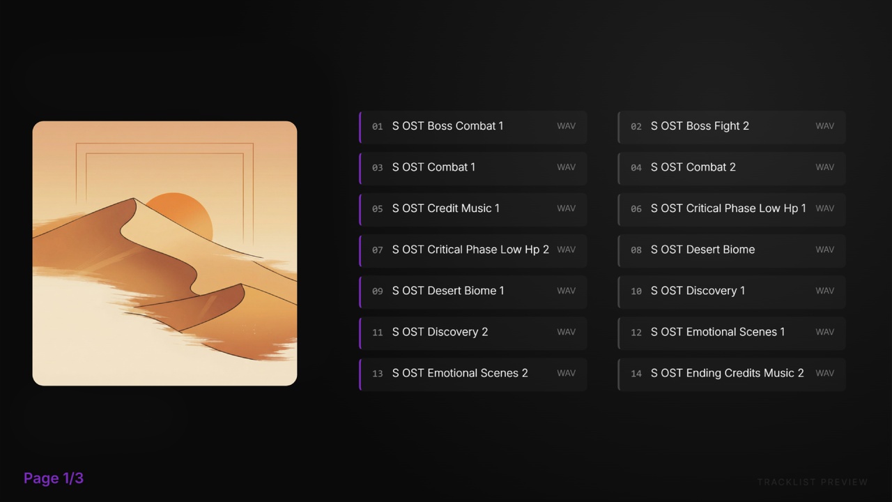 Media 1 for listing Desert Game Soundtracks