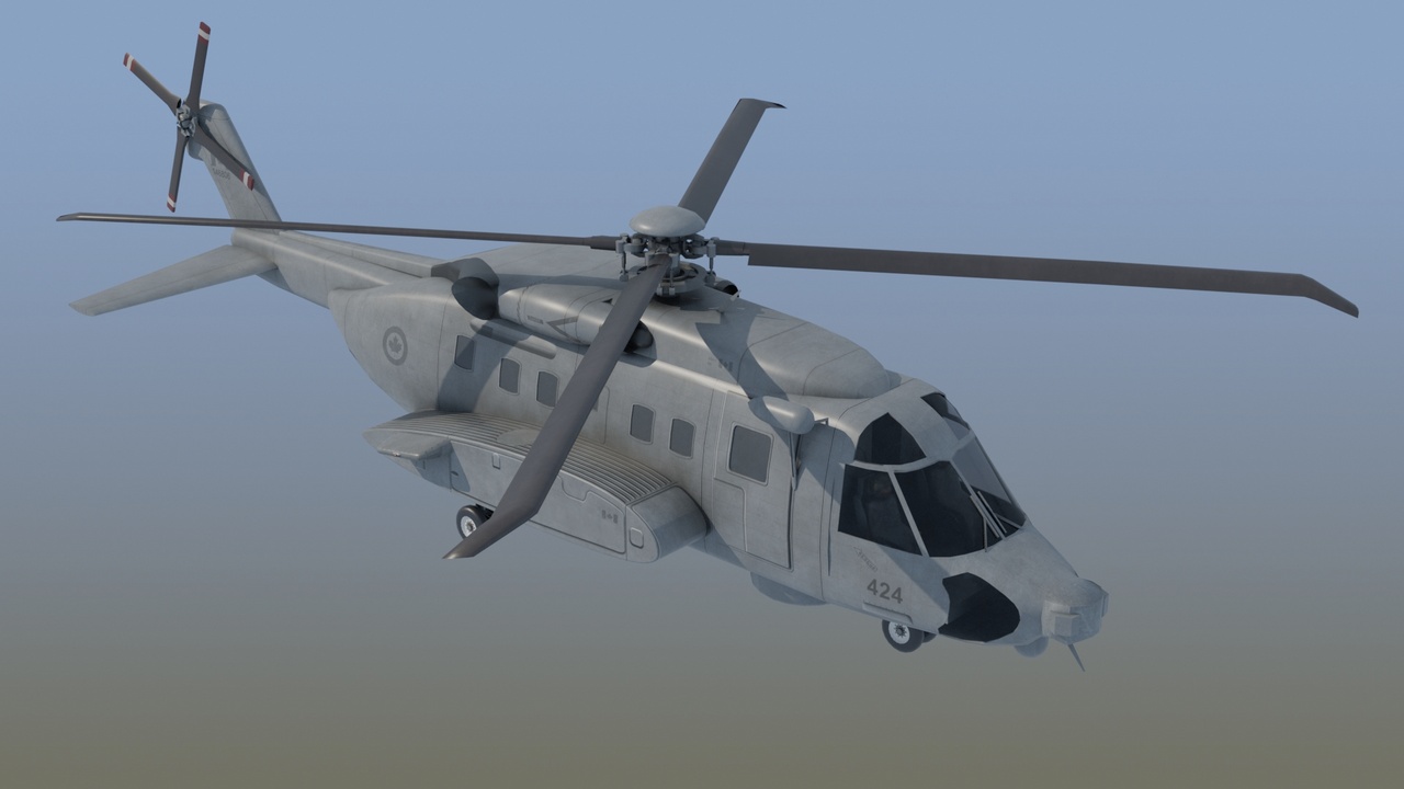 Media 1 for listing CH148 Cyclone Canadian Military Helicopter Game Ready 3D Asset