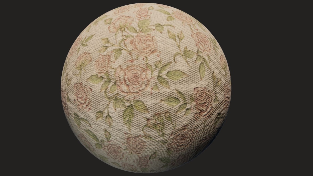Media 1 for listing VINTAGE FLORAL FABRIC COLLECTION – 4K