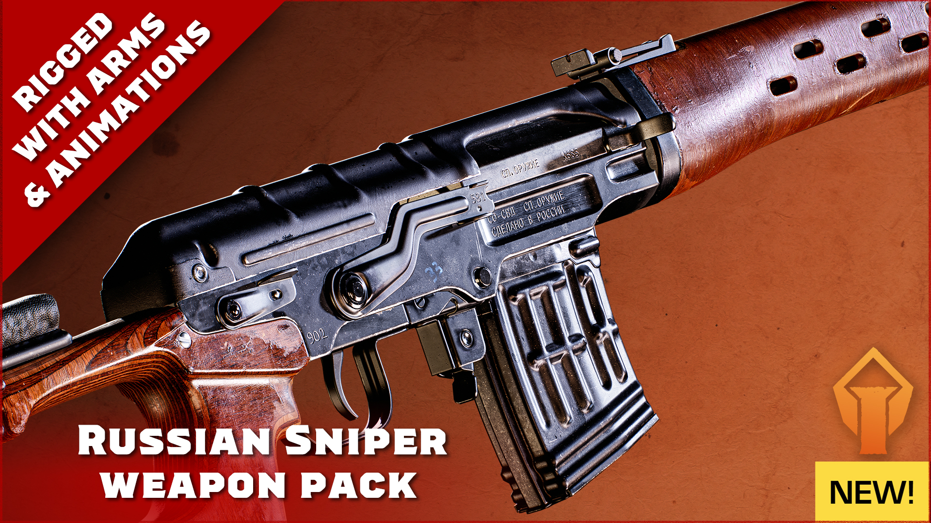 Animated Russian Sniper Rifle Gun Pack | Fab