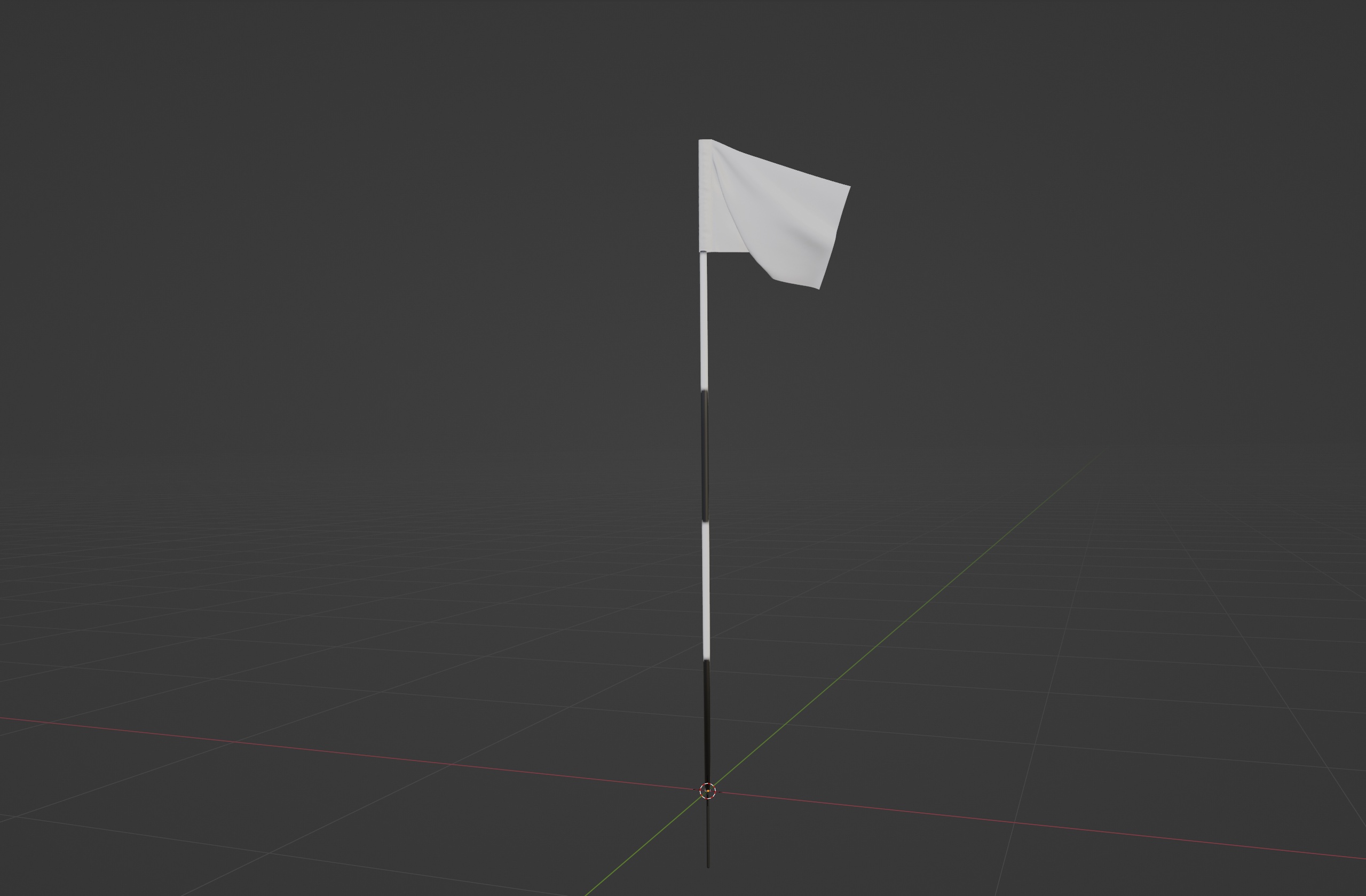 Medium 1 für Eintrag Animated White Golf Flag 3D Model — Realistic Course Marker for Visualization