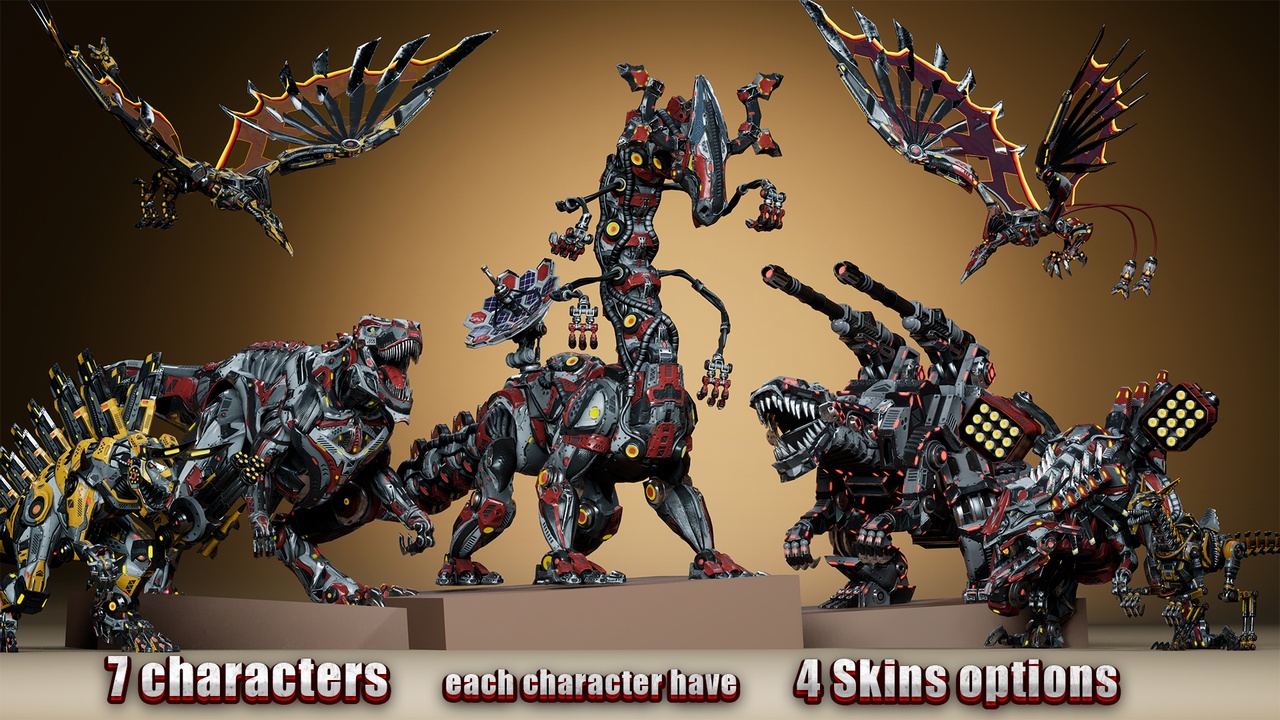 Media 1 for listing Sci-Fi Dinosaurs pack 2