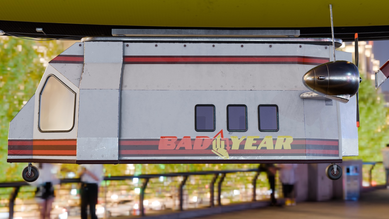 File multimediali per l'articolo "Bad Year" Blimp and Gondola 3D Model 🎈: 1