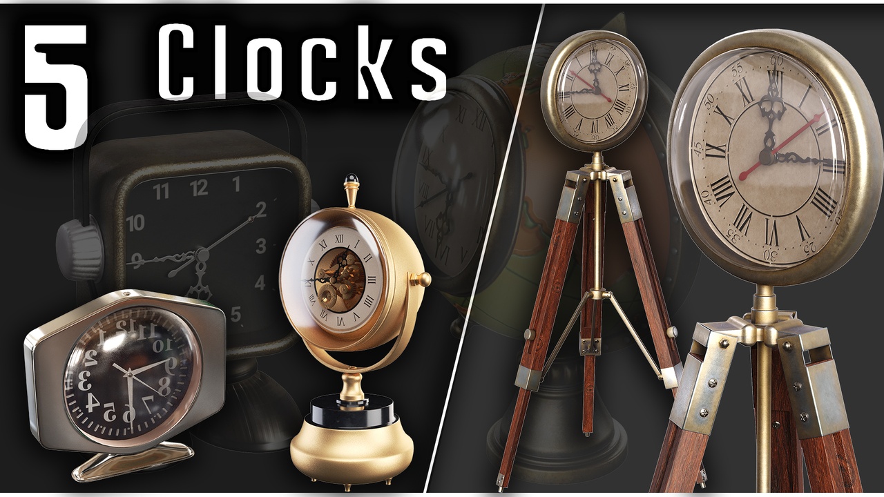 Media 1 for listing 5 Vintage Clocks