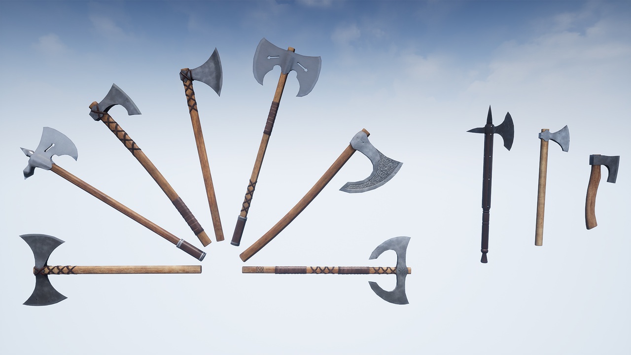Media 1 for listing Weapons Series - Axes - Mini Pack