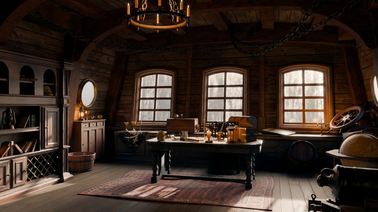 Media 1 for listing Pirate Cabin Environment - Blender Scene