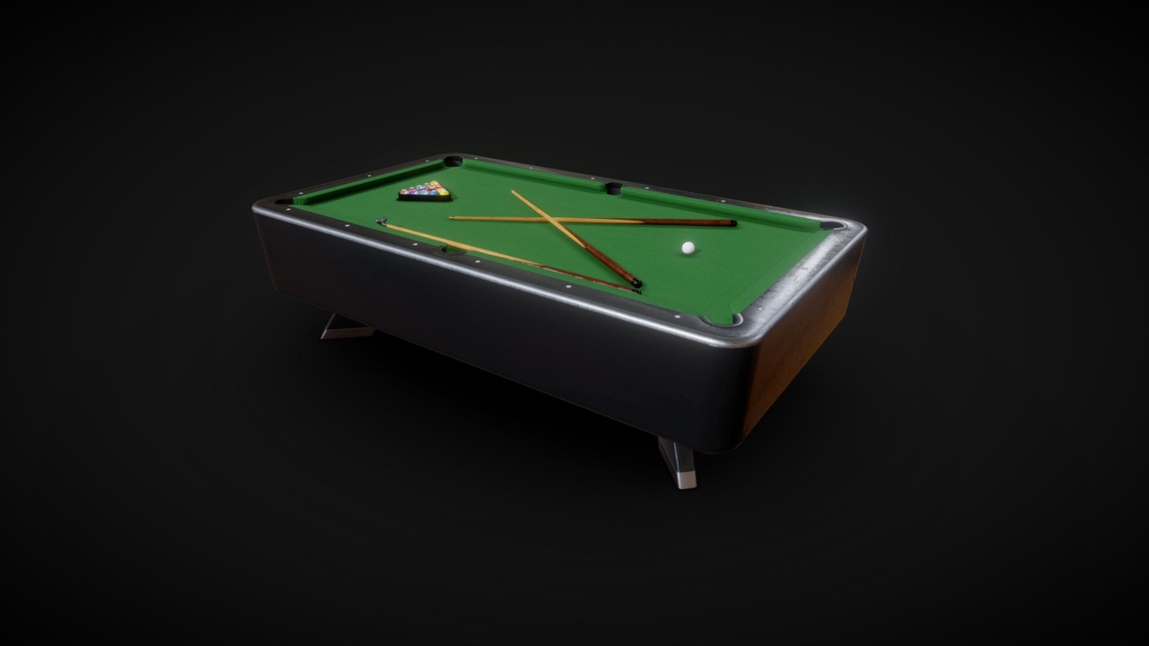Media 1 for listing Pool Table With Cuesticks & Balls