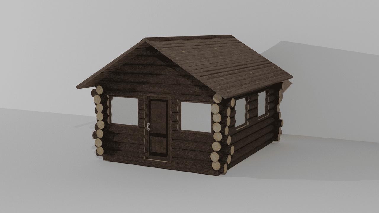 Media 1 for listing Realistic wooden single-storey house
