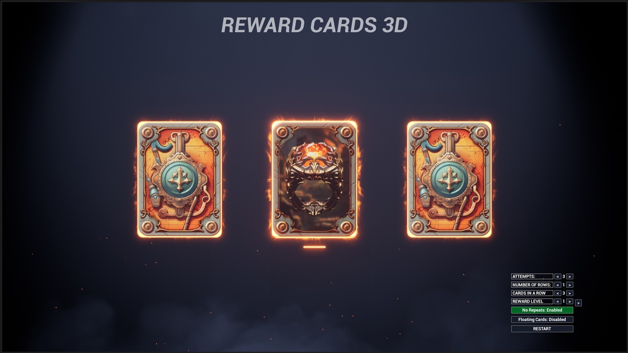 Reward Cards 3D 제품 등록을 위한 미디어 1개