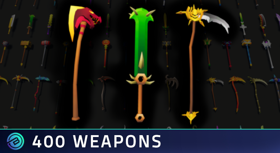 Wepaons For Rps 400 Low Poly RPG Weapons | Fab